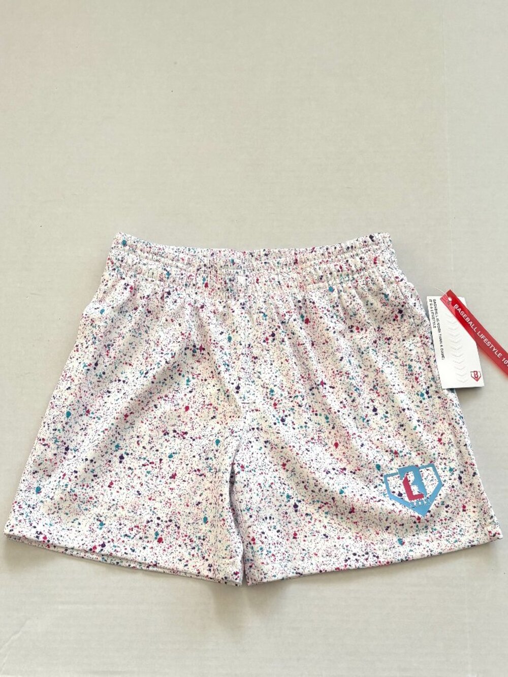 NWT Baseball Lifestyle 101 Boys' Splatter Shorts